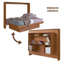 Cama Dobrável Multifuncional Casal Nogal Sulas Shop Jm