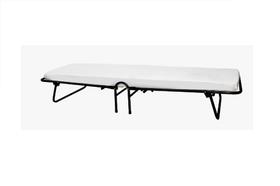 Cama Dobrável multiuso camping preta com colchonete Branca Cama Dobrável multiuso camping preta com colchonete Branca