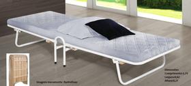 Cama dobravel multiuso com colchonete branca Cama dobravel multiuso com colchonete branca