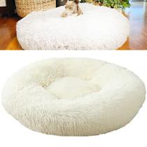 Cama Donut Nuvem Grande 80cm Cachorro Gato Pet Rosquinha Pelucia Confortavel Petshop Casa Descanso Animais Estimaçao