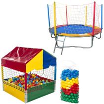 Cama Elástica 2,30m Piscina de Bolinhas 1,00m 500 Bolinhas Coloridas Cama Elástica 2,30m Piscina de Bolinhas 1,00m 500 Bolinhas Coloridas