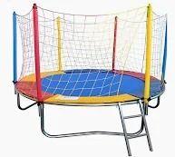 Cama Elastica 2,44 Com Escada Lona Lisa Importada