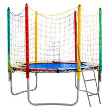 Cama Elástica 2,44M ChicoPlay Lona Azul Nacional Sem Emenda Cama Elástica 2,44M ChicoPlay Lona Azul Nacional Sem Emenda