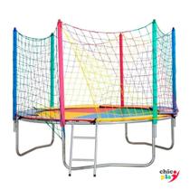 Cama Elástica 2,50m Canguri Lona Colorida Nacional