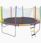 Cama Elastica 3,05 Lona Lisa Importada Com Escada