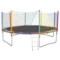 Cama Elástica 4,27 m 4 Pés Lona Preta Profissional ChicoPlay