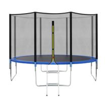 Cama Elástica 428cm com Escada e Rede de Proteção Diâmetro 14 Pés Cama Elástica 428cm com Escada e Rede de Proteção Diâmetro 14 Pés