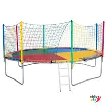 Cama Elástica 4,40m 6 Pés ChicoPlay Lona Colorida Nacional Cama Elástica 4,40m 6 Pés ChicoPlay Lona Colorida Nacional