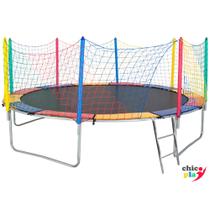 Cama Elástica Canguri de 3,05 m Lona Preta Importada sem Emenda