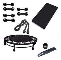 Cama Elástica + Colchonete + Corda + Caneleira + Kit Halter Cama Elástica + Colchonete + Corda + Caneleira + Kit Halter