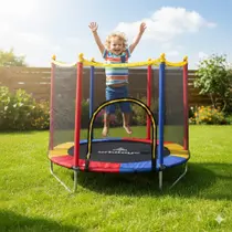 Cama Elástica Infantil Pula Pula Trampolim 1,40 M Playground Orbitoys