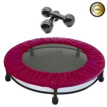 Cama Elástica Mini Jump 180Kg+ Capa +Halter Emborrachado 2Kg - Infinity