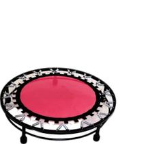 Cama Elástica Mini Jump Pink 32 Molas + Caneleira 4 Kg Pink