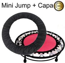 Cama Elástica Mini Jump Profissional Rosa + Capa Preta+Corda - Infinity