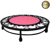 Cama Elastica Mini Jump Profissional Suporta 150 Kg Rosa