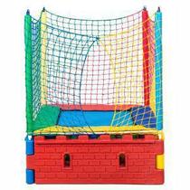 Cama elástica+piscina de bolinhas-2 produtos em 1-quadrada