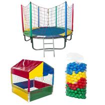 Cama Elástica Pula Pula 1,83m + Piscina de Bolinhas 1,00m + 500 Bolinhas Coloridas - Rotoplay Brinquedos