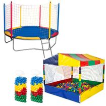 Cama Elástica Pula Pula 2,30m Nacional Piscina de Bolinhas 1,50m 1.000 Bolinhas Coloridas Cama Elástica Pula Pula 2,30m Nacional Piscina de Bolinhas 1,50m 1.000 Bolinhas Coloridas