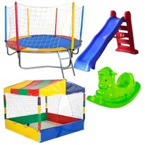 Cama Elástica Pula Pula 2,30m Nacional Piscina de Bolinhas 1,50m Premium Escorregador Grande Resistente Cavalinho 1 Lugar Cama Elástica Pula Pula 2,30m Nacional Piscina de Bolinhas 1,50m Premium Escorregador Grande Resistente Cavalinho 1 Lugar