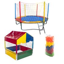 Cama Elástica Pula Pula 2,30m Premium + Piscina de Bolinhas 1,00m Resistente + 500 Bolinhas Coloridas Infantil - Rotoplay Brinquedos