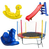 Cama Elástica Pula Pula 2,30m Resistente Escorregador Médio Premium 2 Gangorras 1 Lugar Cama Elástica Pula Pula 2,30m Resistente Escorregador Médio Premium 2 Gangorras 1 Lugar