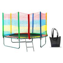 Cama Elástica Pula Pula 2,44 - Suporta 270Kg Alta resistência - Rede com Zíper + BAG