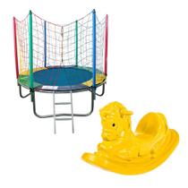 Cama Elástica Pula Pula Infantil de 1,83m + Gangorra 1 Lugar Cama Elástica Pula Pula Infantil de 1,83m + Gangorra 1 Lugar