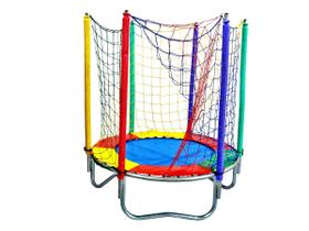 Cama Elástica Pula Pula Trampolim 1,40m Infantil Colorida Premium Resistente - Rotoplay Brinquedos