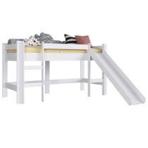 Cama Elevada Com Escorregador B1001 Branco - Completa Móveis
