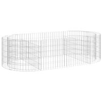 Cama elevada de gabião VidaXL, ferro galvanizado, prata, 200x100x50cm