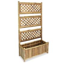 Cama elevada de jardim com treliça VidaXL Bamboo 70x30x135cm Cama elevada de jardim com treliça VidaXL Bamboo 70x30x135cm