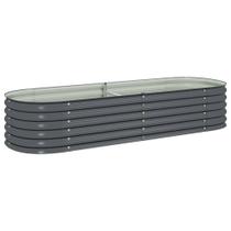 Cama elevada de jardim VidaXL em aço galvanizado 94,5x31,5x17,3cm