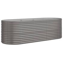 Cama elevada de jardim VidaXL em aço revestido a pó 224x80x68 cm