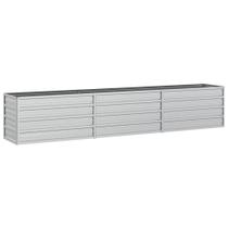 Cama elevada de jardim VidaXL Metal Silver Galvanizado em Aço 240x40x45cm Cama elevada de jardim VidaXL Metal Silver Galvanizado em Aço 240x40x45cm