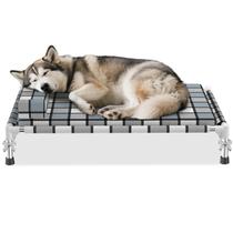 Cama Elevada para Cachorro Caghash M com Almofada e Rolinho para Uso Interno e Externo