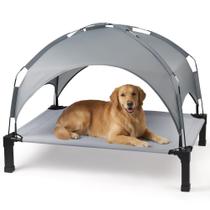 Cama Elevada para Cães Heeyoo com Toldo Removível 130 cm Cama Elevada para Cães Heeyoo com Toldo Removível 130 cm