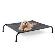 Cama elevada para cães SIEMOUR Cooling com piso antiderrapante cinza M