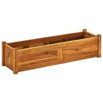 Cama Elevada para Jardín Ergode de Madera de Acacia 100x30x25 cm Marrón Rústico