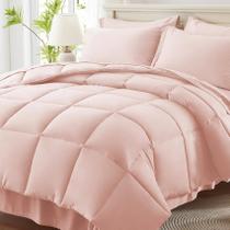 Cama em uma bolsa Anluoer California King Size Pink 7 peças