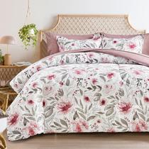Cama em uma bolsa Flysheep Floral Twin Size 6 peças rosa blush