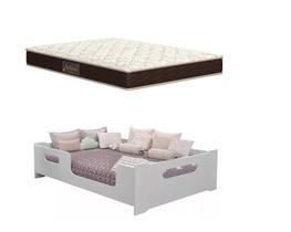 Cama Encanto Casal Montessoriana Infantil 100% MDF + colchão Prodormir de 1.88x1.38 - Branca Cama Encanto Casal Montessoriana Infantil 100% MDF + colchão Prodormir de 1.88x1.38 - Branca