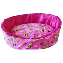 Cama Europa Oval para Cães e Gatos MicroPet Rosa - Diversos tamanhos