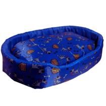 Cama Europa para Cachorro e Gato I love Pet Média Lavável Azul Estampada