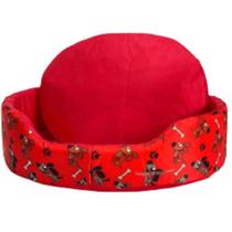 Cama Europa para Cachorro e Gato I love Pet Média Vermelha Estampada