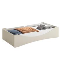 Cama Evolutiva Luna Areia Fosco com 2 Kits Proteção Lateral Lisa e Colchão D33 - Reller Móveis