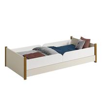 Cama Evolutiva Ravi Areia com Pés Amadeirado, 2 Kits Grade Lateral Lisa e Colchão D20 - Reller Móveis Cama Evolutiva Ravi Areia com Pés Amadeirado, 2 Kits Grade Lateral Lisa e Colchão D20 - Reller Móveis