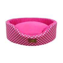 Cama Fábrica Pet Oval Unic Rosa para Cães e Gatos - Tamanho M