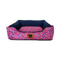 Cama Fábrica Pet Quadrada Minnie Rosa para Cães e Gatos - Tamanho M