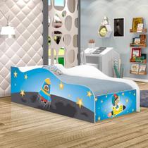 Cama Fun Astronauta e Foguete Solteiro Com Colchão