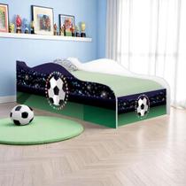 Cama Fun Futebol Bandeiras Solteiro Com Colchão